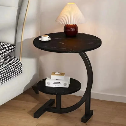 Modern Small Side Table - Compact Bedside Nightstand & Coffee Table for Bedroom, Living Room, Sofa & Balcony