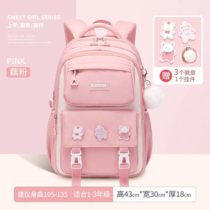 Girls’ School Backpack Set – Kawaii Water-Resistant Bookbags for Elementary Kids, Primary School Bag