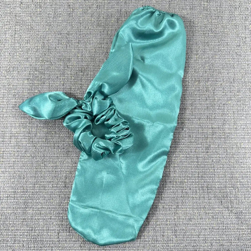 Cute Rabbit Ear Headband – Satin Bunny Knot Hairband for Women & Girls, Elastic Bowknot Hair Accessory