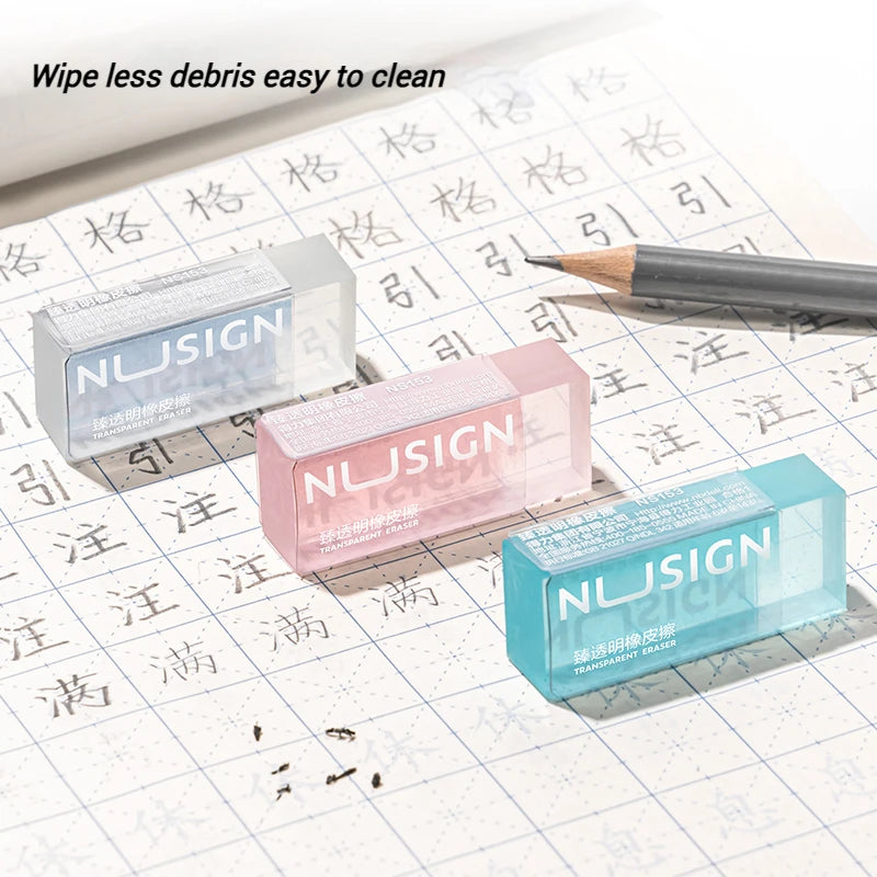 NUSIGN 2B Soft Rubber Pencil Eraser – Art Sketching, Exam & Writing Correction Eraser for Students & School Stationery Supplies