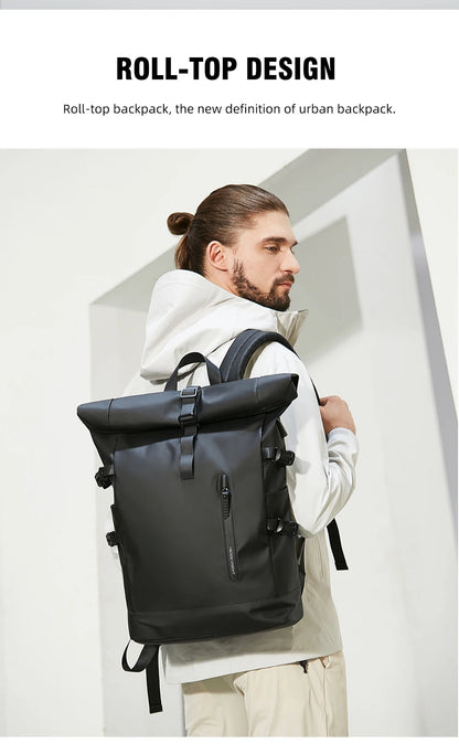 HK Expandable Travel Backpack for Men – Large Capacity Waterproof 15.6” Laptop Bag, Hiking Rucksack & Cycling Daypack with USB Port