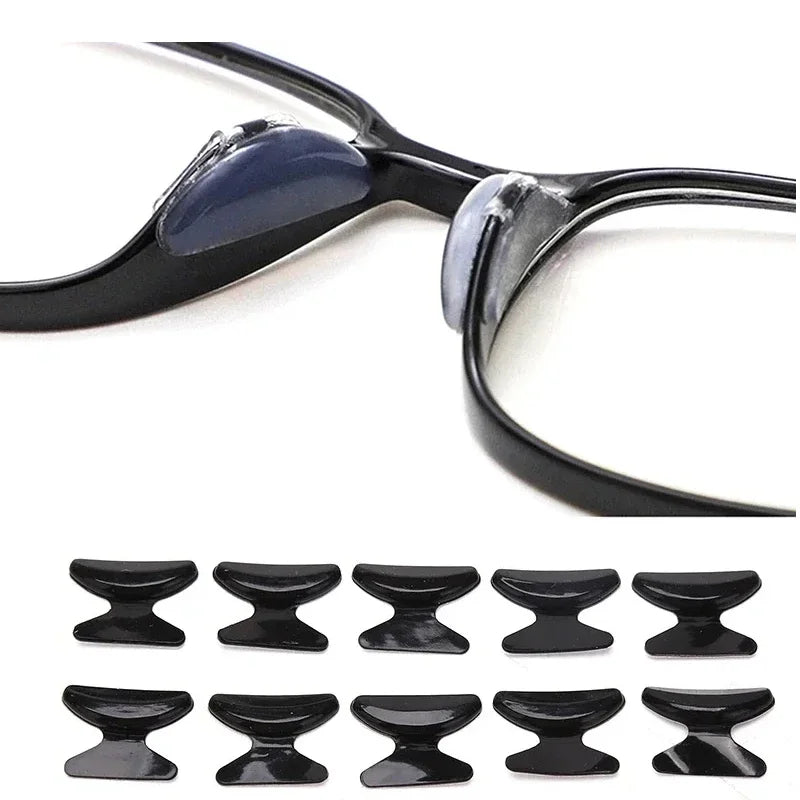 5 Pairs Silicone Anti-Slip Eyeglass Nose Pads – Butterfly Style Nose Rest with Height Lift & Comfort Support for Glasses