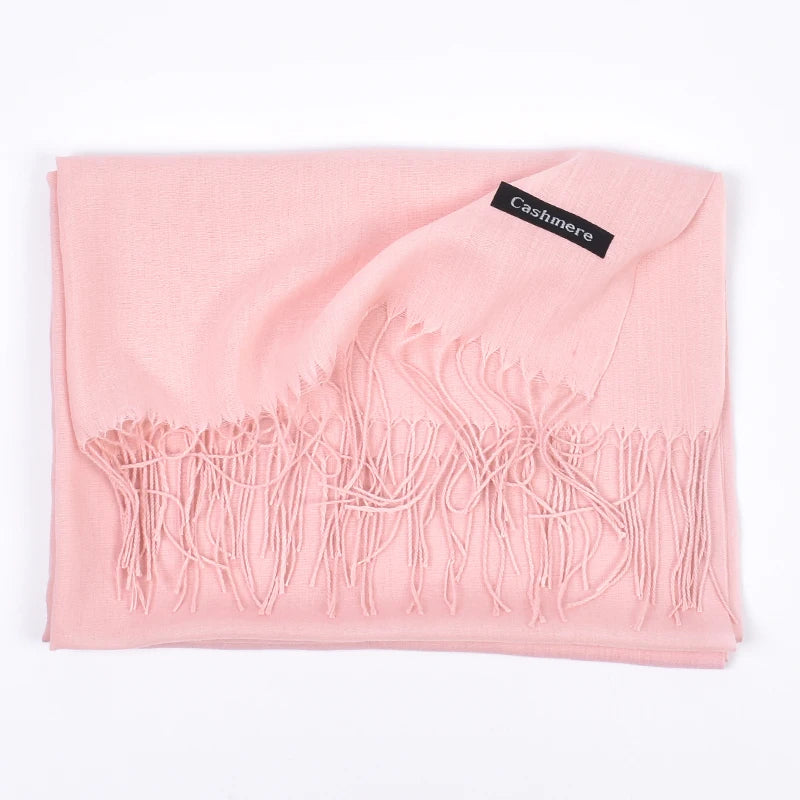 Leather Powder Solid Color Scarves for Men and Women - Autumn and Winter 120g Single Color Headband Shawl