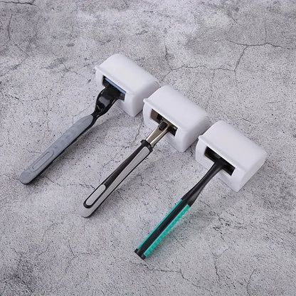 Black/Grey Shower Shaver & Electric Toothbrush Holder – Easy-Install Space-Saving Bathroom Organizer