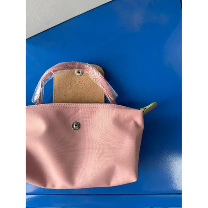 Y2K Nylon Handbag | Non-Punching Makeup Bag with Felt Lining, Portable Travel & Wallet Storage Bag