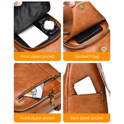 Waterproof Summer Crossbody Chest Bag for Couples – Unisex Small & Breathable Backpack