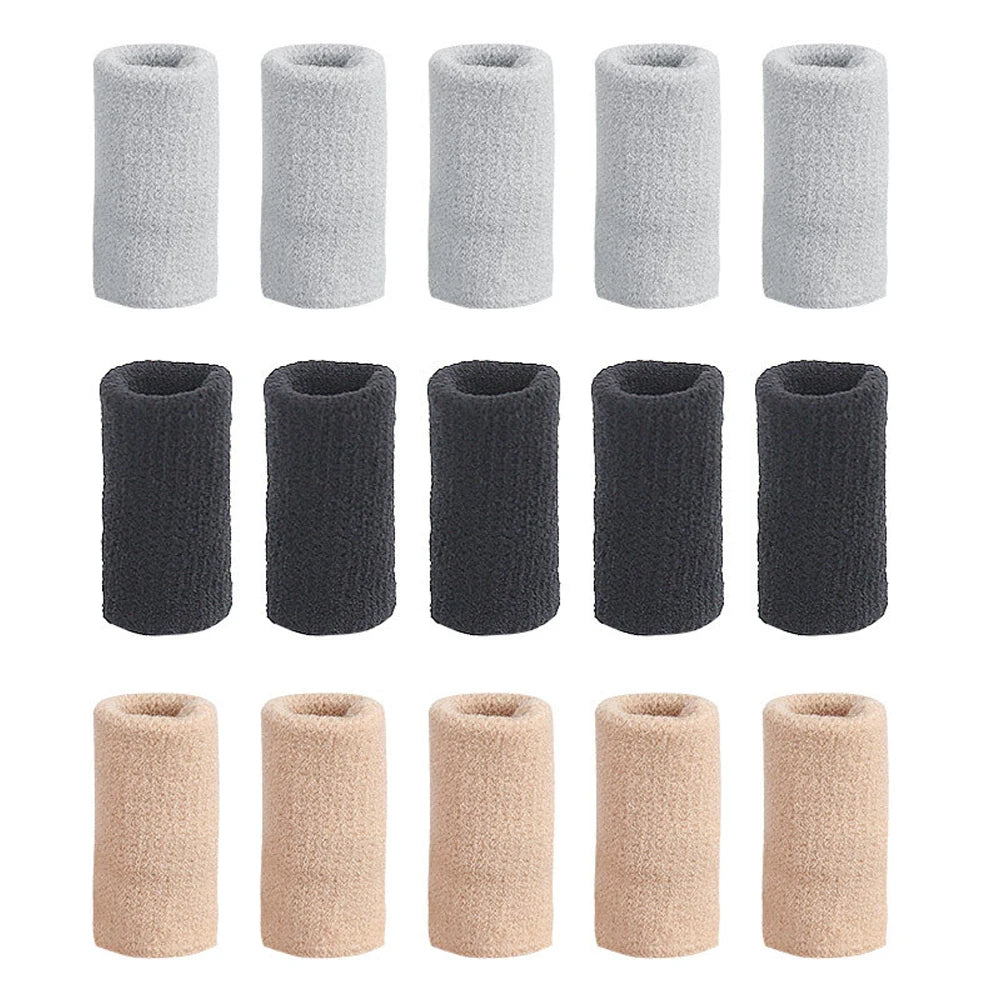 10Pcs Finger Sleeves Set – Soft Breathable Nylon Thumb Brace & Elastic Support Tape for Sports & Arthritis Relief