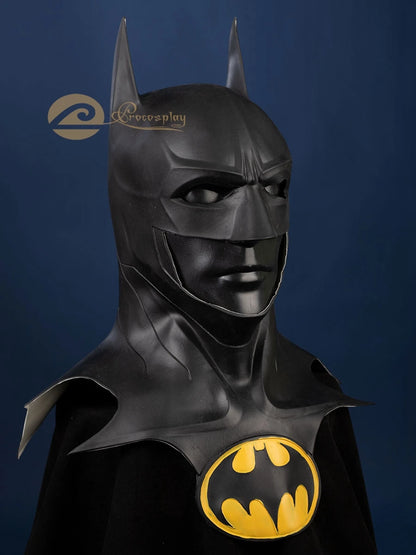 Black Latex Cosplay Mask – Movie Headgear & Halloween Costume Prop C08285