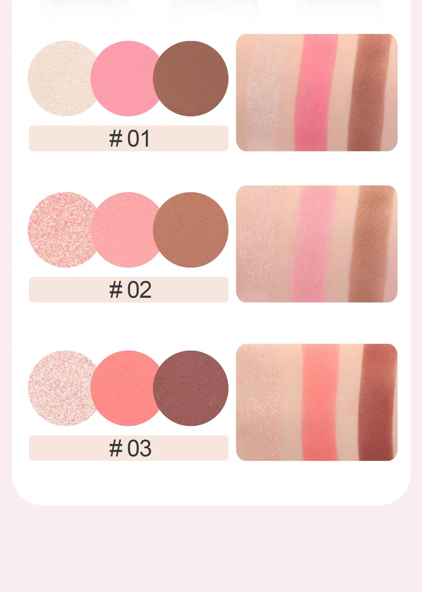 Handaiyan 3-in-1 Eyeshadow, Highlighter & Blusher Palette – Moonlight Stone Glitter Powder for Face & Nose