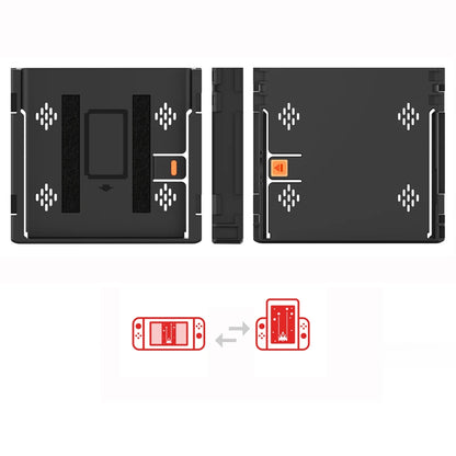 Portrait Flip Grip for Nintendo Switch & OLED – Vertical Mode Handheld Accessory with Joy-Con Grip Stand
