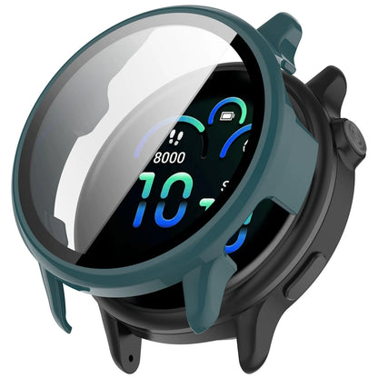 Tempered Glass Screen Protector + Case for Garmin Vivoactive 6 – All-Around Hard Bumper Cover