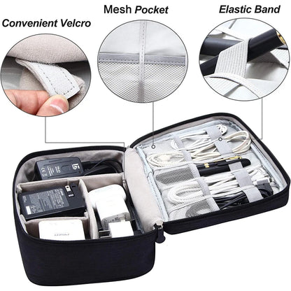 Portable Digital Storage Bag: Waterproof USB Gadget Cable Organizer Pouch - Ideal for Electronics Accessories & Devices, Digitals Pack Supply