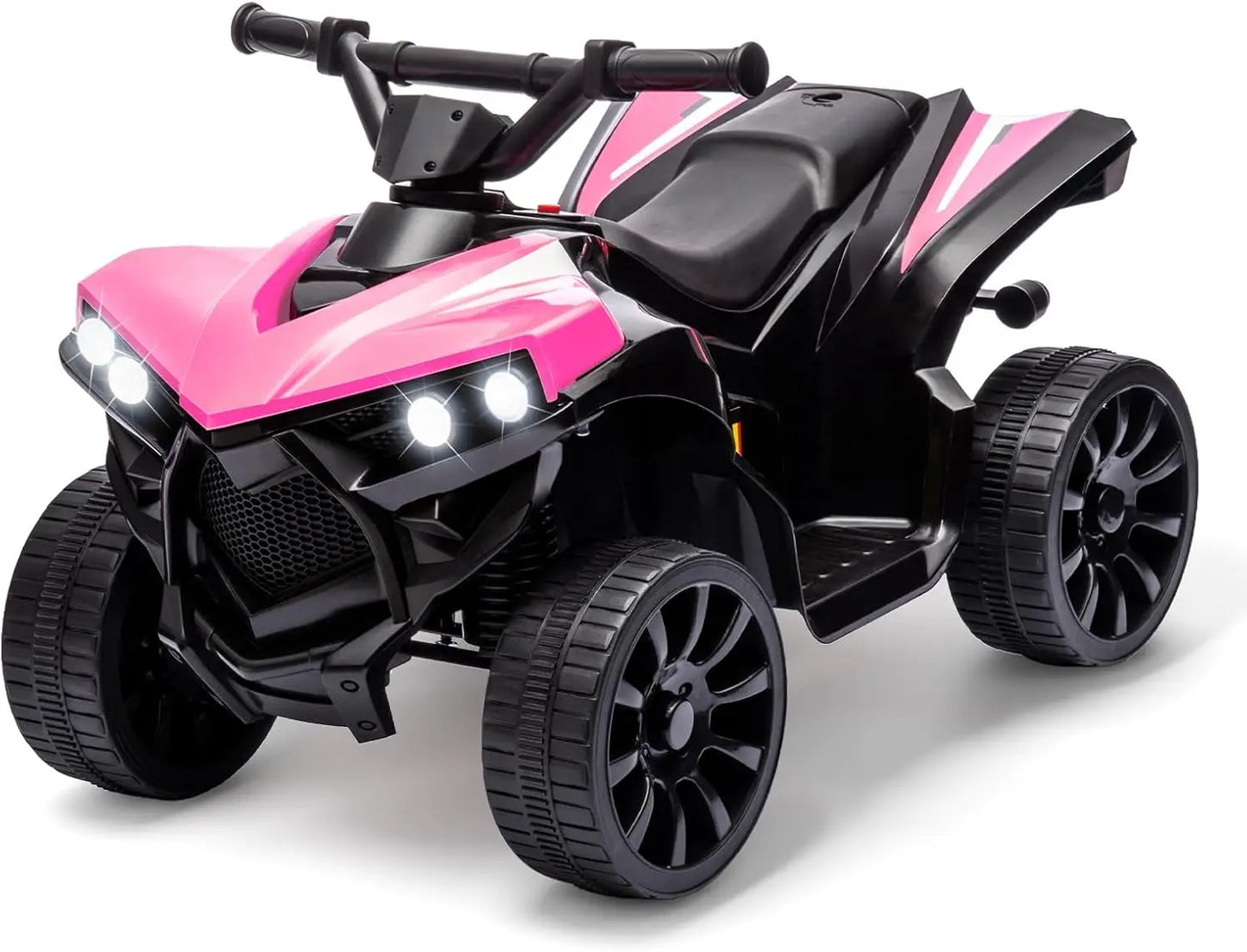 6V Kids Ride-On ATV 4-Wheeler – Electric Quad Car with Music, Foot Pedal, 1.8MPH Max Speed & Durable Wheels