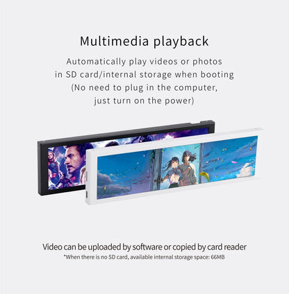 8.8 Inch IPS Type C Secondary Screen – USB-C Interface CPU, GPU, RAM Display, No Need for AIDA64 Monitoring