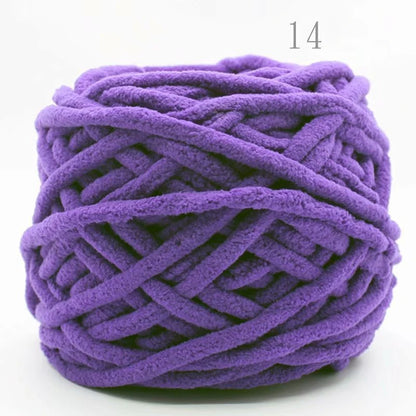 3PCS 300g Soft Chenille Knitting Yarn – Thick Ice Strip Cotton Wool Yarn for DIY Handmade Blankets, Scarves & Craft Projects