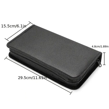 80-Disc Oxford Cloth CD Case Organizer – Portable Storage Holder for Car, Home & Travel Disc Protection Bag