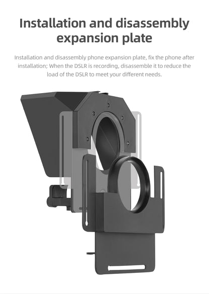 Ambitful Mini Teleprompter – Portable Phone & DSLR Recording Inscriber with Remote Control for Video