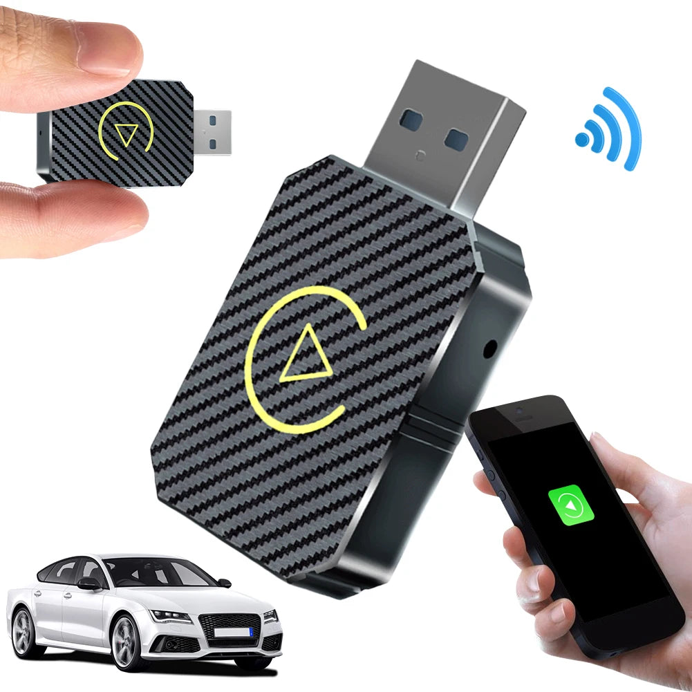 2-in-1 Wireless CarPlay & Android Auto Adapter — WiFi & BT5.0 Smart Mini Dongle, Plug & Play Fast Connect