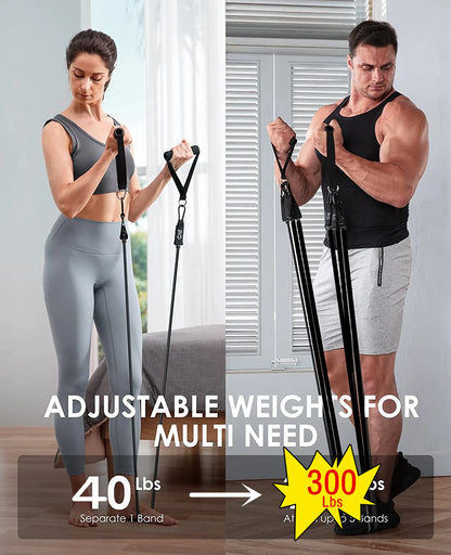 300lb Booty Resistance Band Set – Elastic Workout Harness for Home, Gym, Training & Dumbbell Exercises