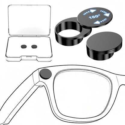 FONKEN Rotating Camera Privacy Cover for Meta Smart Glasses - Physical Lens Cap and Dust Protector for Enhanced Privacy and Security (2–6 Pieces)