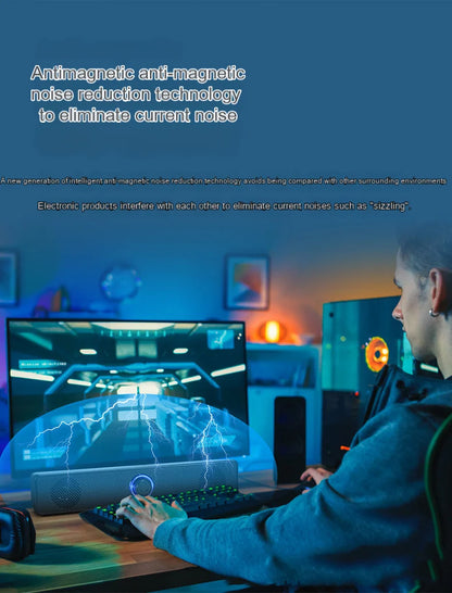 High-Quality Desktop Bluetooth & Wired Microphone - Dual-Purpose Speaker with High Volume