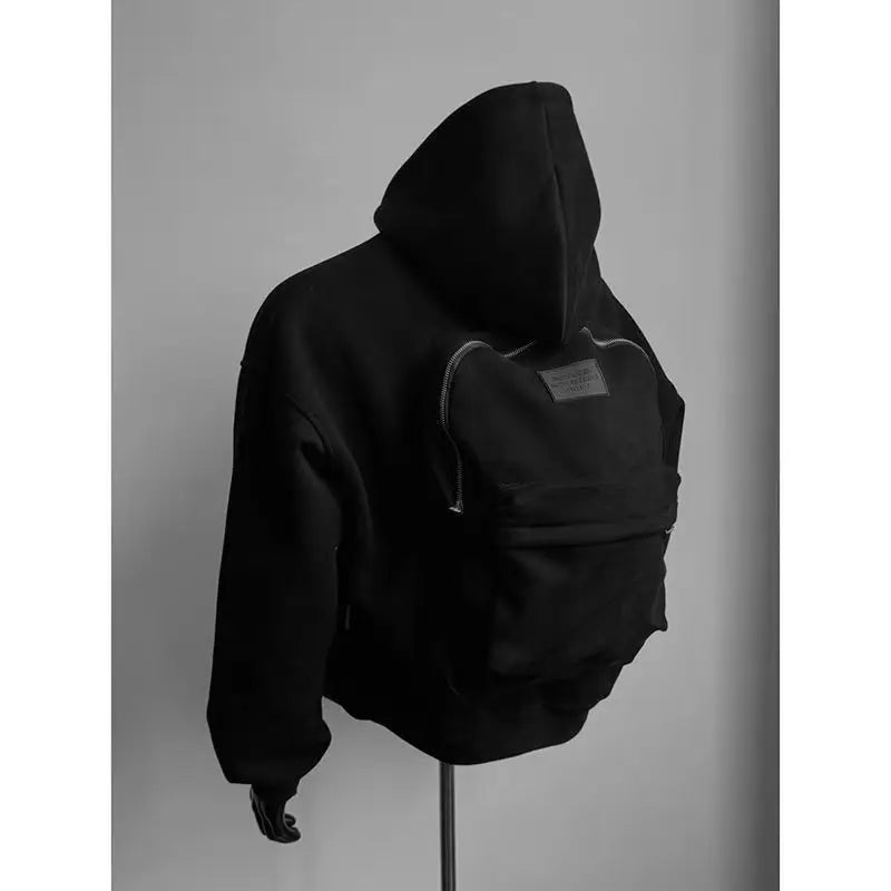 Autumn/Winter Y2K Hoodie – Oversized 3D Backpack Streetwear for Men
