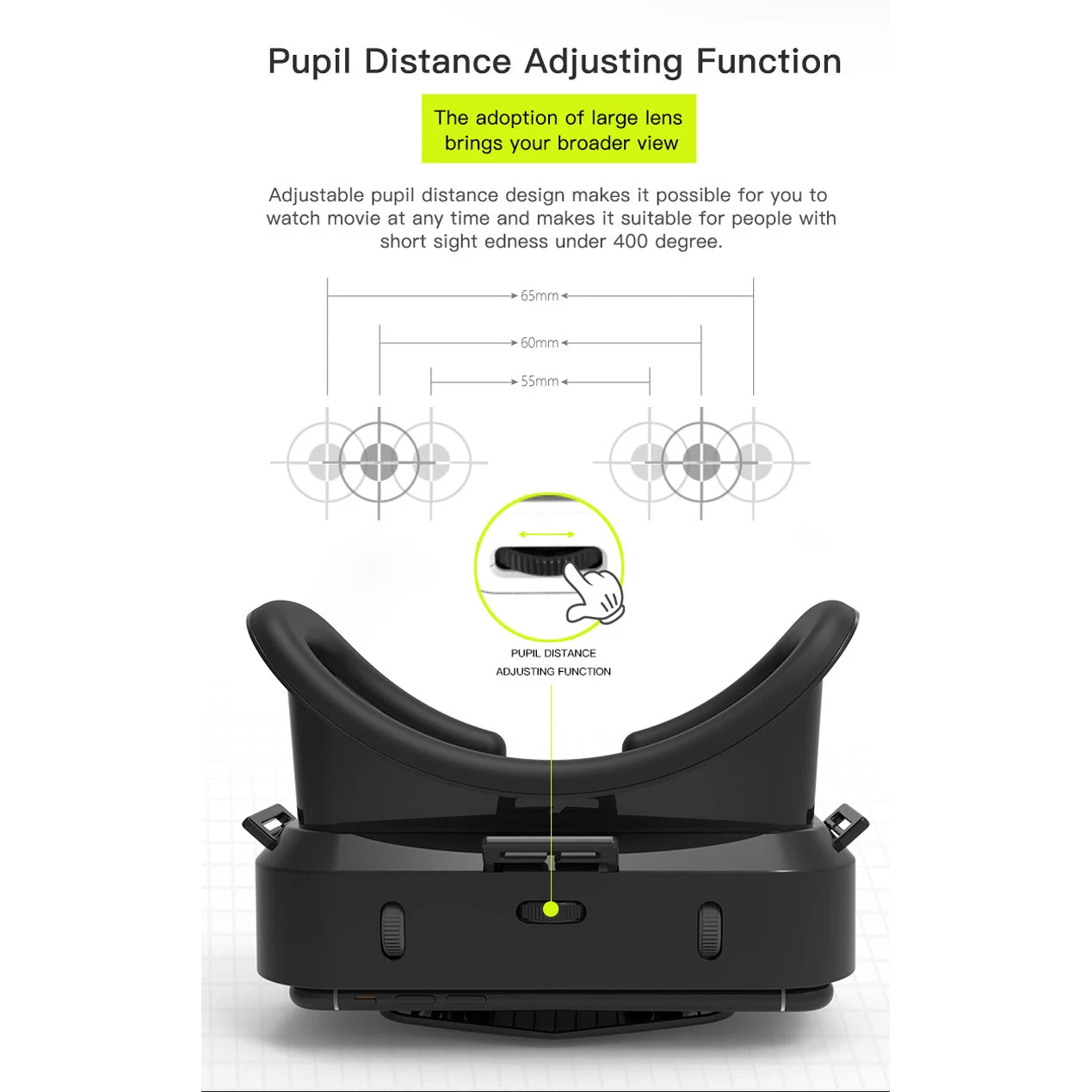 Shinecon 3D VR Glasses – Virtual Reality Headset with Controller for Smartphone Gaming