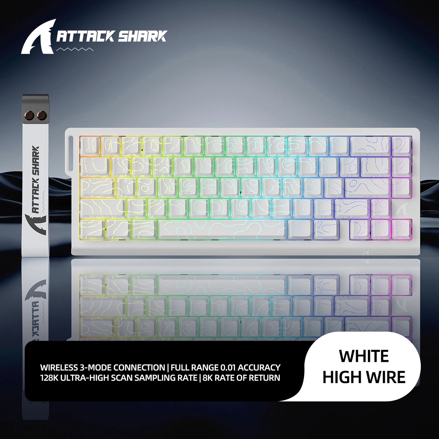ATTACK SHARK X68HE Magnetic Gaming Keyboard - X68 Pro Rapid Trigger 8000Hz Mechanical Keyboard