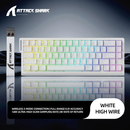 ATTACK SHARK X68HE Magnetic Gaming Keyboard - X68 Pro Rapid Trigger 8000Hz Mechanical Keyboard