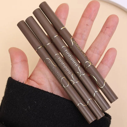 Waterproof Quick-Dry Liquid Eyeliner — Ultra-Fine Matte Black & Brown, Long-Lasting Silkworm Eye Makeup Gift