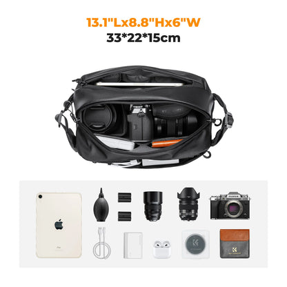 K&F CONCEPT 10L Camera Shoulder Bag - Lightweight Travel Sling Bag for Cameras & DJI Drones