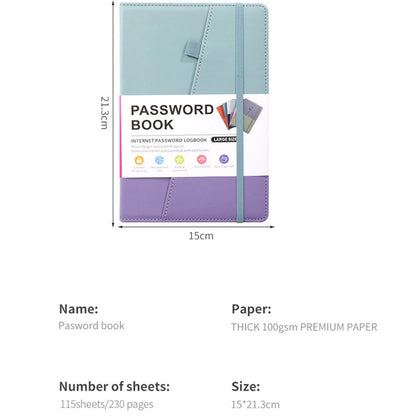 A5 Password Keeper Notebook with Alphabetical Tabs – Internet Login Organizer for Computer & Website Addresses