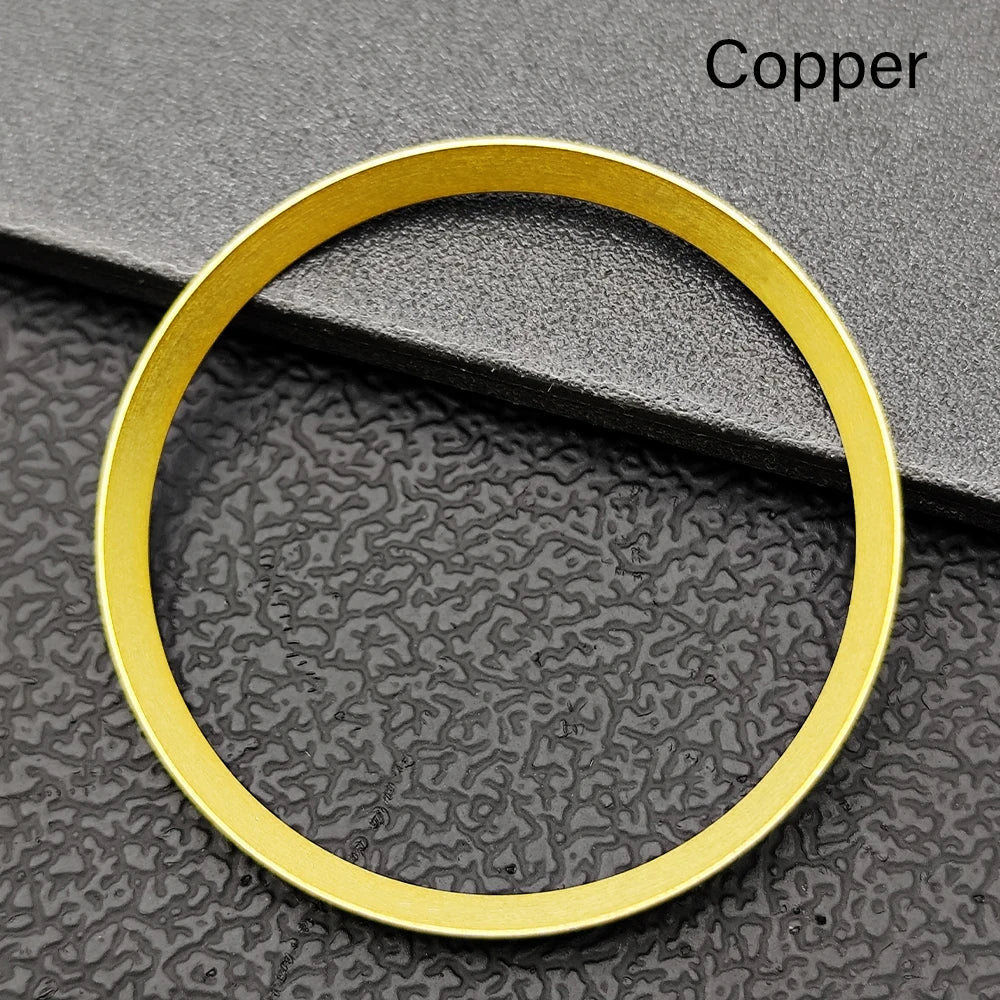 Silver Mod Copper Chapter Ring for NH35 Watch Case - Polished Inner Ring Replacement, 30.3 × 27.3mm Watch Accessory