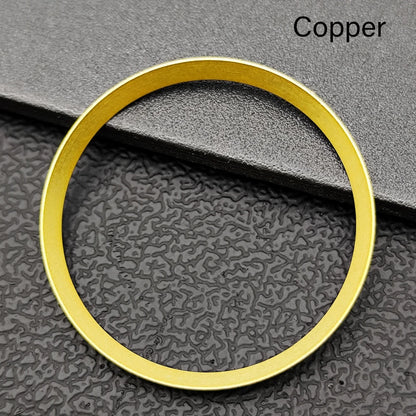Silver Mod Copper Chapter Ring for NH35 Watch Case - Polished Inner Ring Replacement, 30.3 × 27.3mm Watch Accessory