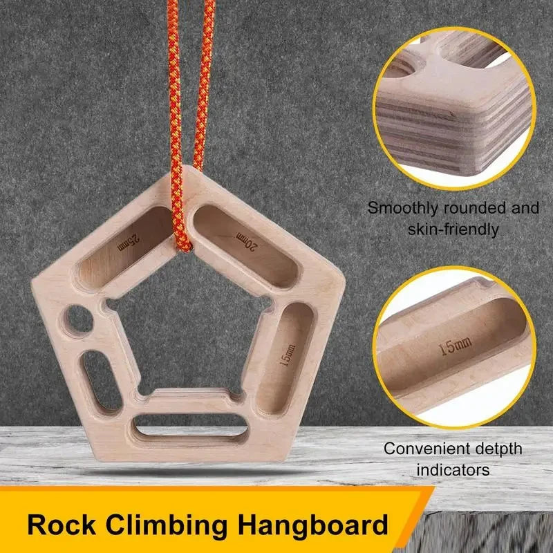 Rock Climbing Finger Strengthener: Pull-Up Hangboard Trainer for Forearm Strength - Practice Tool for Outdoor Climbing Enthusiasts