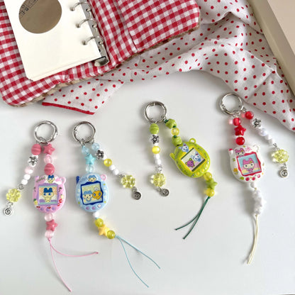 Tamagotchi Phone Strap - Y2K Retro Digital Pet Beaded Keychain Charm for Girls