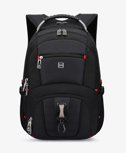 Swiss Multifunctional 17 Inch Laptop Backpack – Durable Travel Bag with USB Charging Port, Water-Resistant College Bookbag