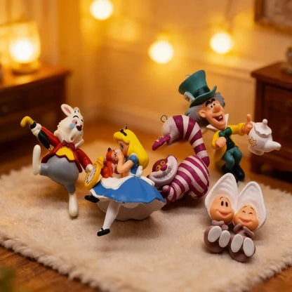 Alice’s Blind Box Mini Figures - Handmade Cartoon Desktop Decorations & Surprise Collectible Souvenirs, 8-Piece Set