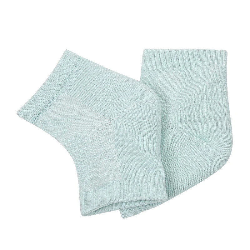 Silicone Heel Socks Foot Care - Moisturizing Gel Heel Protectors for Cracked Dry Feet, Pain Relief & Plantar Support