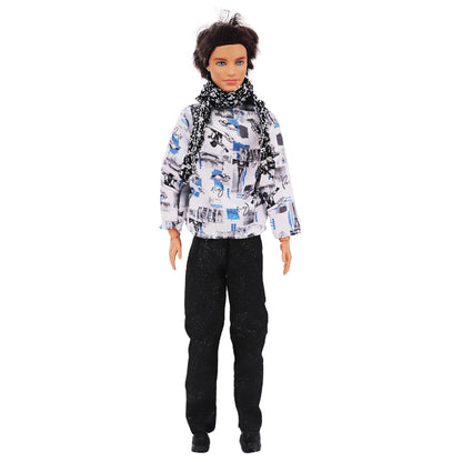 1/6 Boyfriend Doll Clothes Set — High-Quality Sparkling Top & Pants with Wool Hat for Ken Dolls