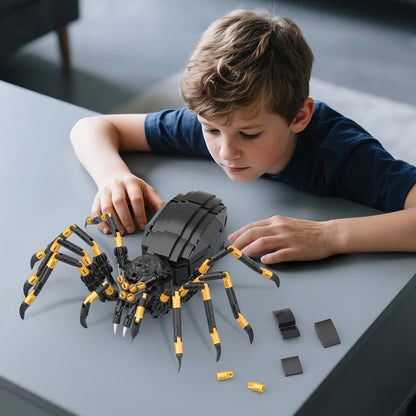 Creative Wild Animal Spider Building Blocks – Micro Assembly Kit, Halloween Horror Toy for Kids