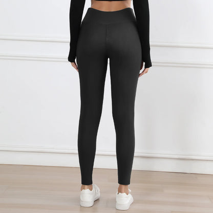 Women’s Fleece Leggings – High-Waisted Thick Flared Thermal Tights, Tummy Control Winter Pants