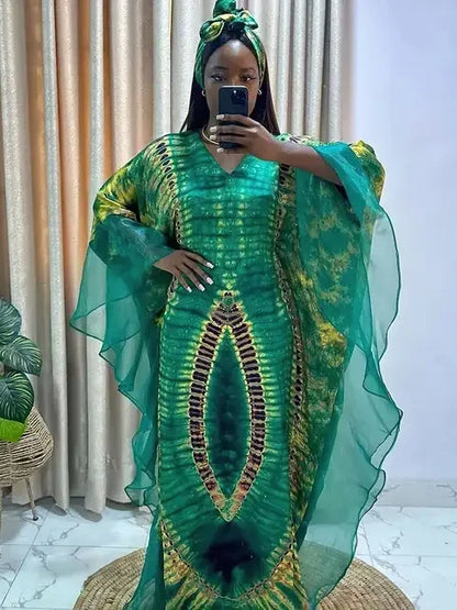 African Traditional Maxi Dress - Dashiki Ankara Kaftan Gown Abaya Outfit