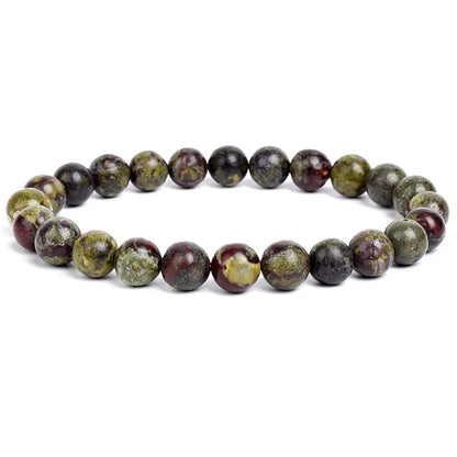 Natural Stone Bead Bracelet - Amethyst Crystal Quartz Aquamarine Jade Agate Elastic Bangle Jewelry for Women & Men