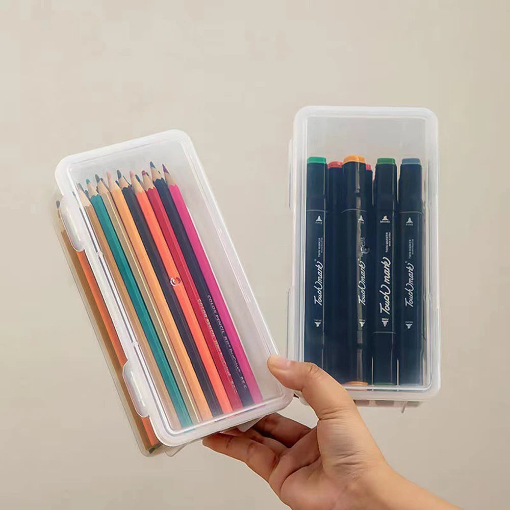 Translucent Pencil Case – Large Capacity, Lightweight & Convenient Pen Box for School Supplies Storage