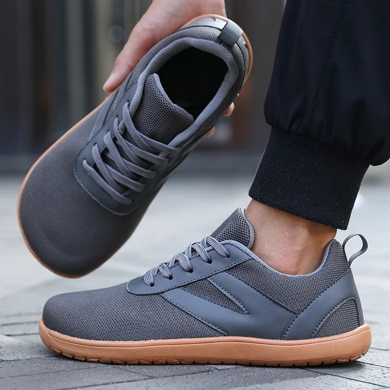 Men’s Mesh Barefoot Shoes - Wide-Toe Minimalist Lightweight Breathable Sneakers for Running, Walking, and Casual Wear