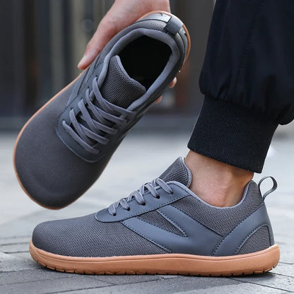 Men’s Mesh Barefoot Shoes - Wide-Toe Minimalist Lightweight Breathable Sneakers for Running, Walking, and Casual Wear