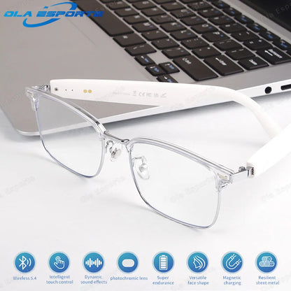 Ola Esporte Bluetooth Smart Glasses – AI Voice, Automatic Adjustment, Waterproof Anti-Blue Light Eyewear with Music & Call
