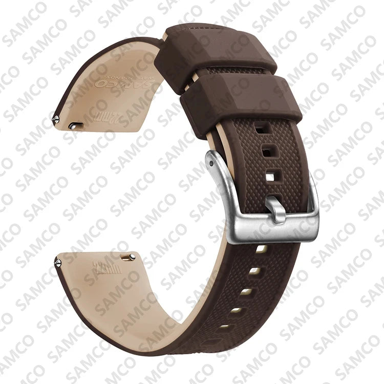 Quick-Release Silicone Watch Band - 18mm, 20mm and 22mm Rubber Replacement Strap for Huawei, Samsung Galaxy and Garmin Watches
