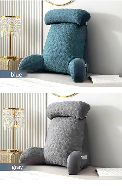 Triangle Reading Pillow – Cooling Latex Wedge Cushion, Removable & Washable Backrest for Sofa & Bed